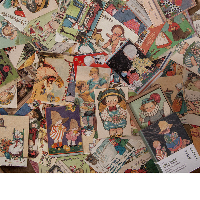 100 Pieces Of Retro Small Book Double-sided Notes Mini Card Account