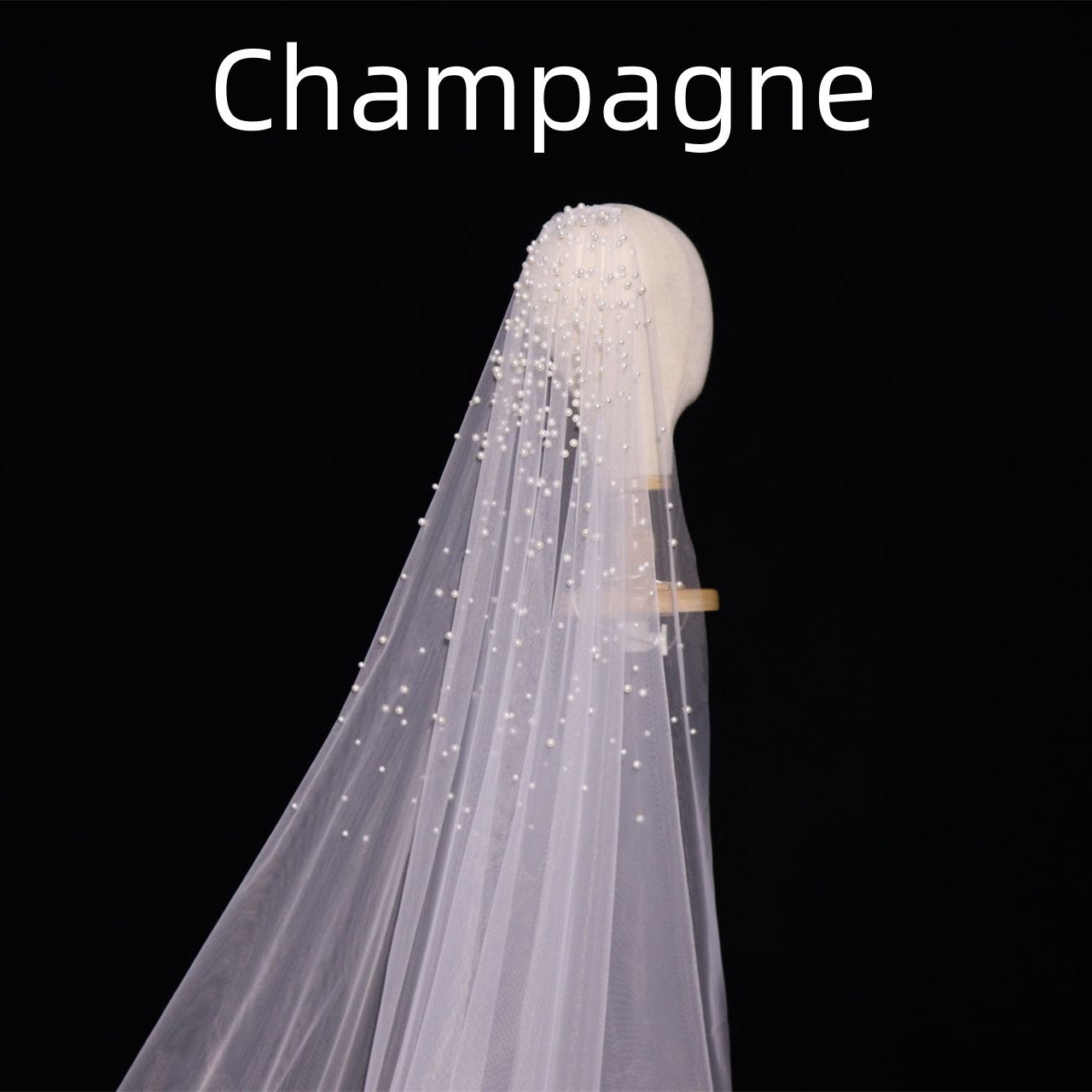 Korean Beautiful Pearl Headdress Super Long Bride