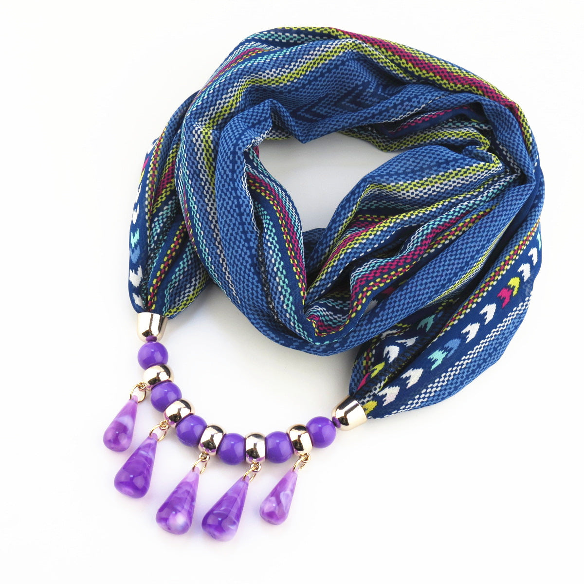 Acrylic Water Drop Beads Necklace Pendant Women's Jewelry Scarf