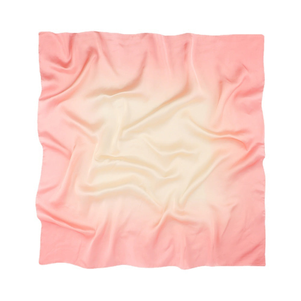Gradient Color Artificial Silk Square Scarf 90cm Fashion All-match Scarf