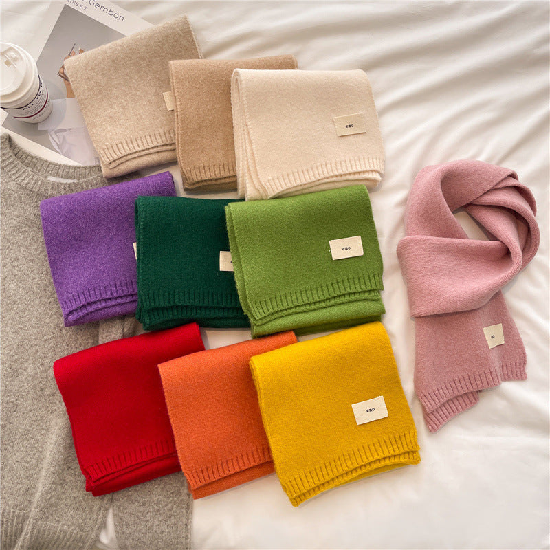 Solid Colour Versatile And Warm Autumnwinter Scarf