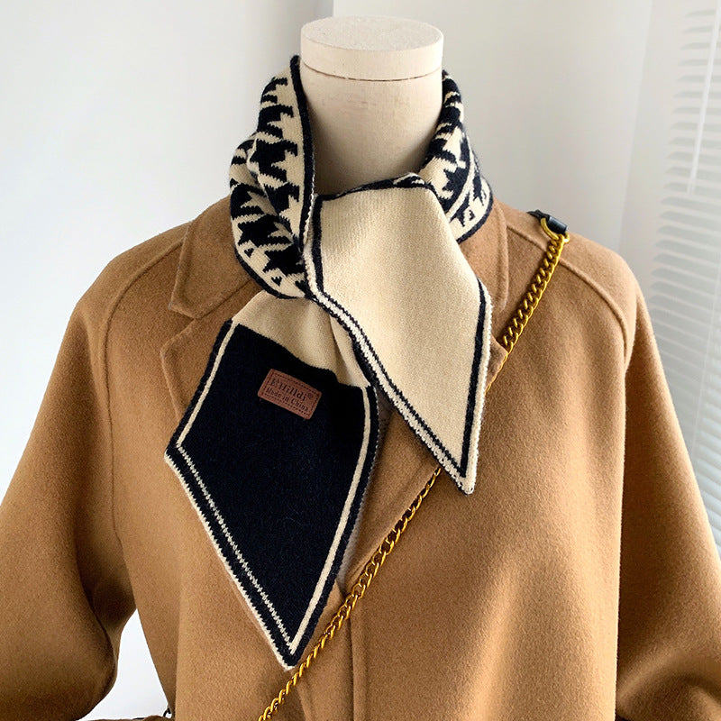 Double-sided Thickened Knitting Wool Fashion Scarf