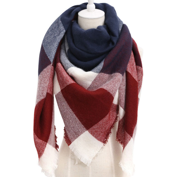 European And American Triangle Cashmere Women's Winter Scarf Shawl