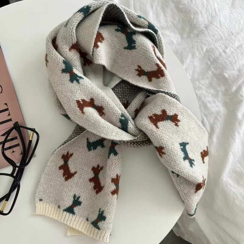 Edition Rhombic Shawl With Fashionable Student Warm Scarf