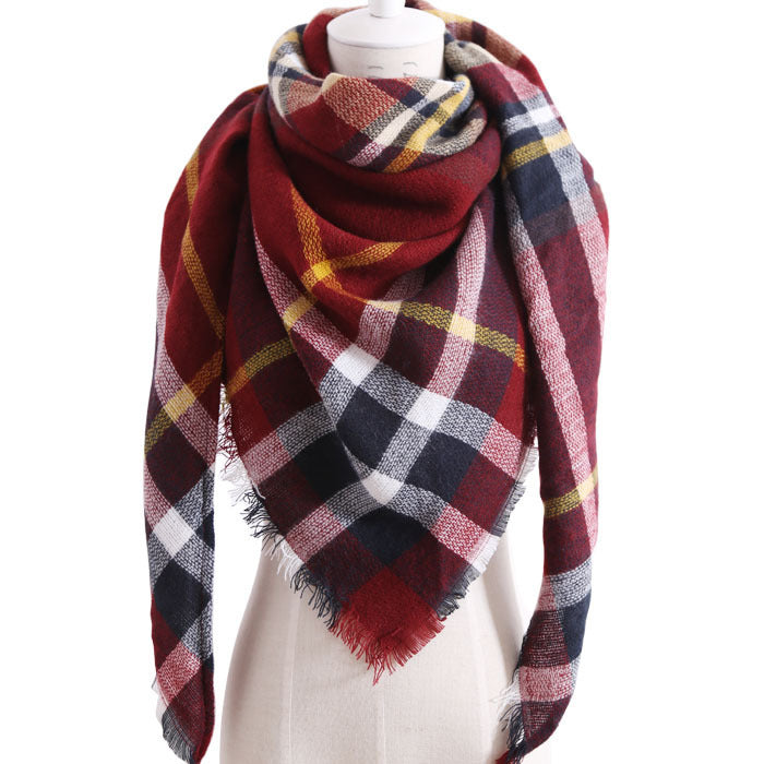 European And American Triangle Cashmere Women's Winter Scarf Shawl