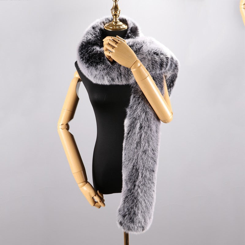 Women's Imitation Fox Fur Winter Extended Bib Shawl