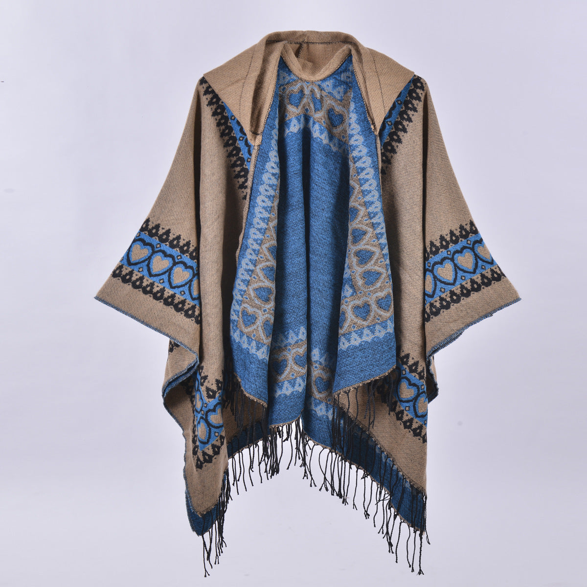 Women's Hooded Split Shawl Fashion