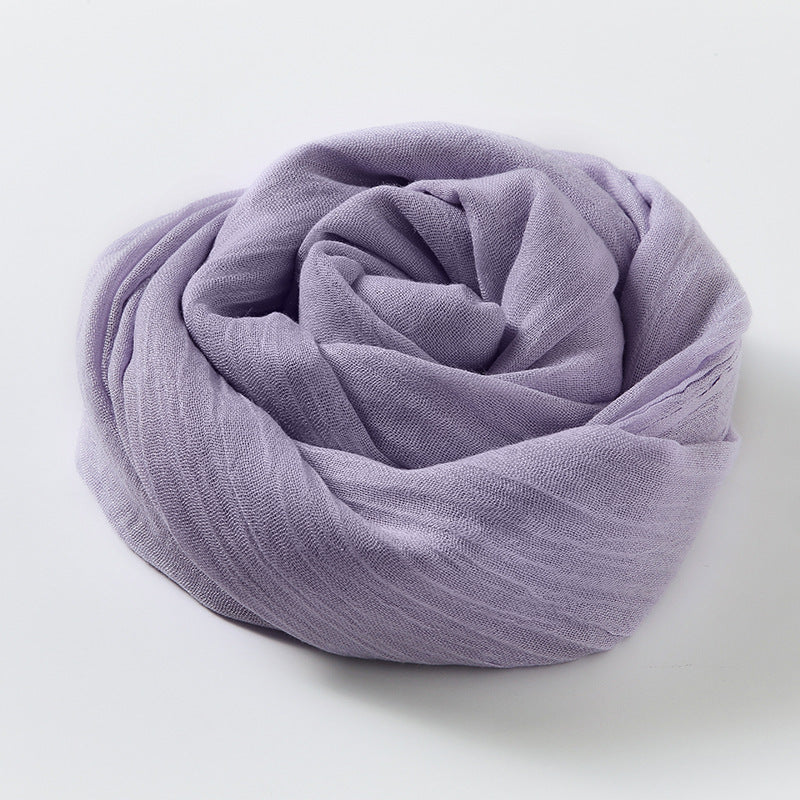 Women's Fashion Artistic Solid Color Cotton And Linen Scarf