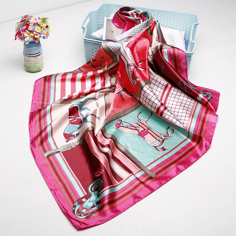 Women's 90cm Silk Like Bib Cashew Print