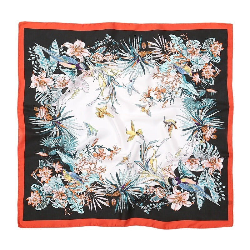 Silk Scarf Female Satin Printing