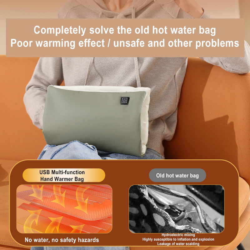 Portable Graphene Handwarmers Pouch Comfortable Electric Hand Warmer Heater Pad Adjustable 3 Temperature Setting Portable Heating Hand Warmer Pouch Heated Hand Mitts