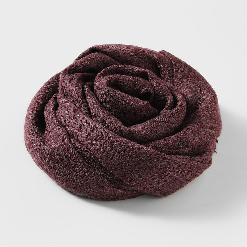 Women's Fashion Artistic Solid Color Cotton And Linen Scarf