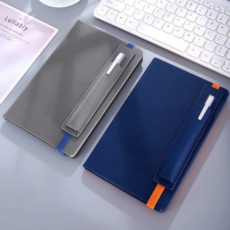 A5 Strap Notebook Pen Insert Leather Surface