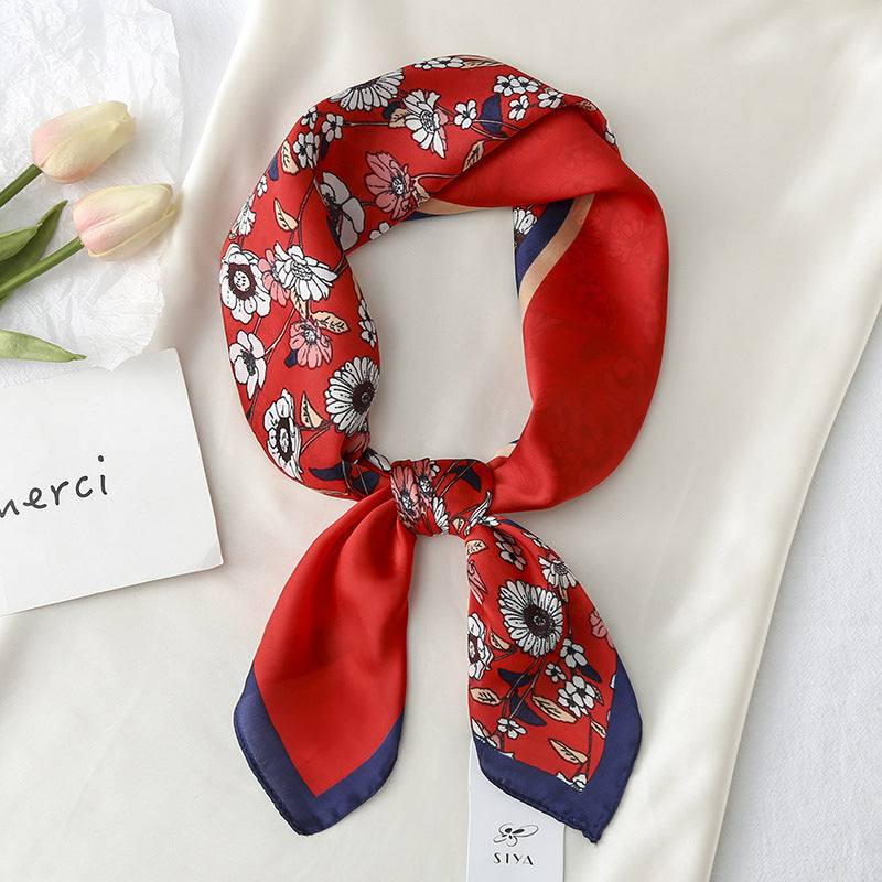 Spot Printed Satin Scarf Occupation