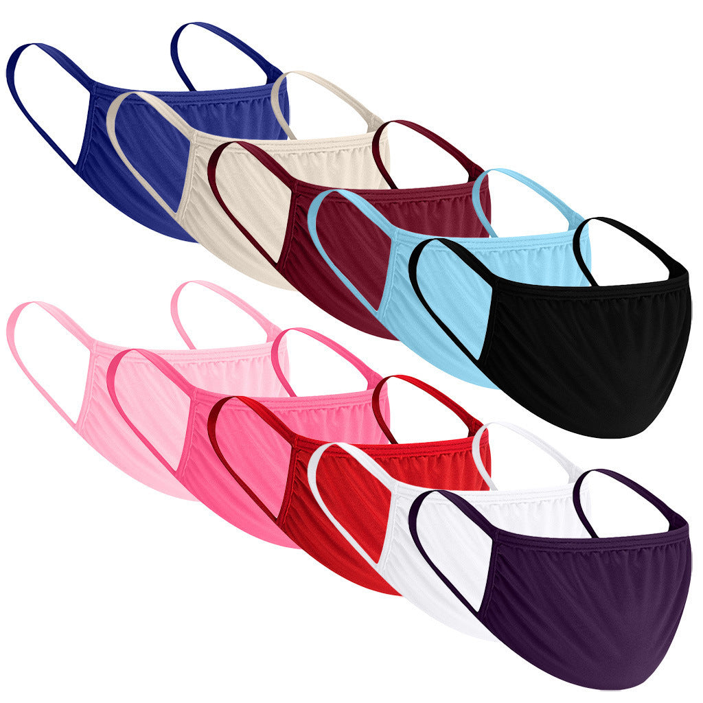 Anti-ultraviolet Breathable Ear-mounted Solid-color Multi-color Mask