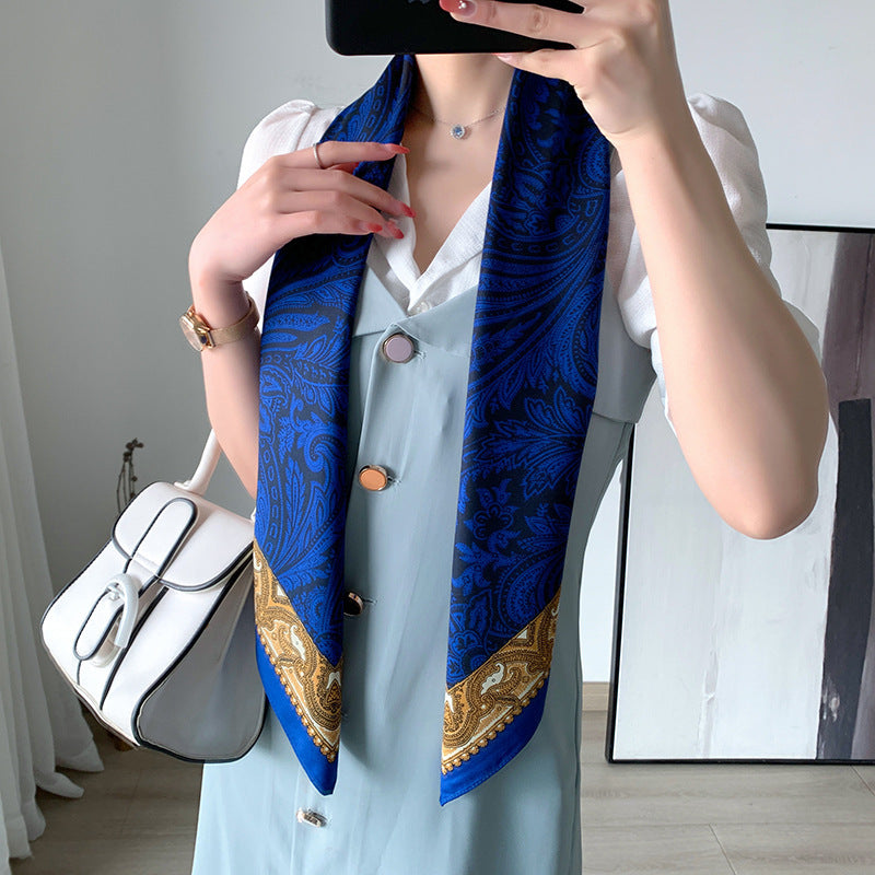 New 90cm Twill Silk Large Square Women's Shawl