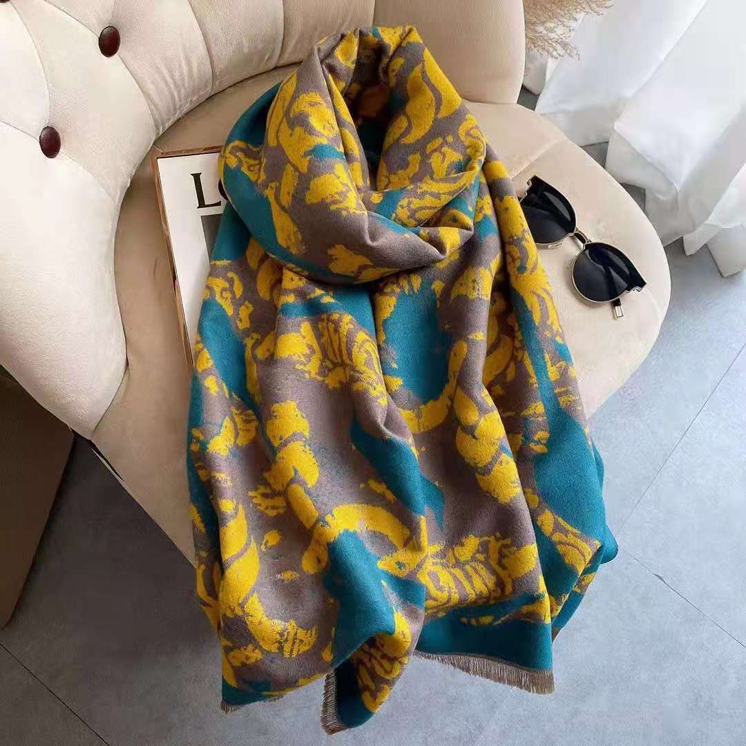Autumn And Winter New Imitation Cashmere Shawl Scarf