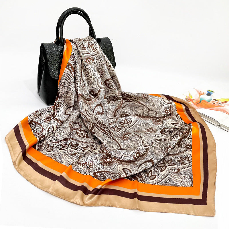Spring And Autumn New 90cm Silk Scarf Silk Square