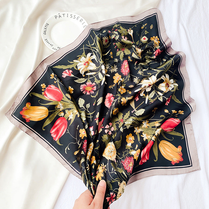 Spot Printed Satin Scarf Occupation