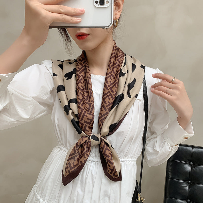 New 90cm Twill Silk Large Square Women's Shawl