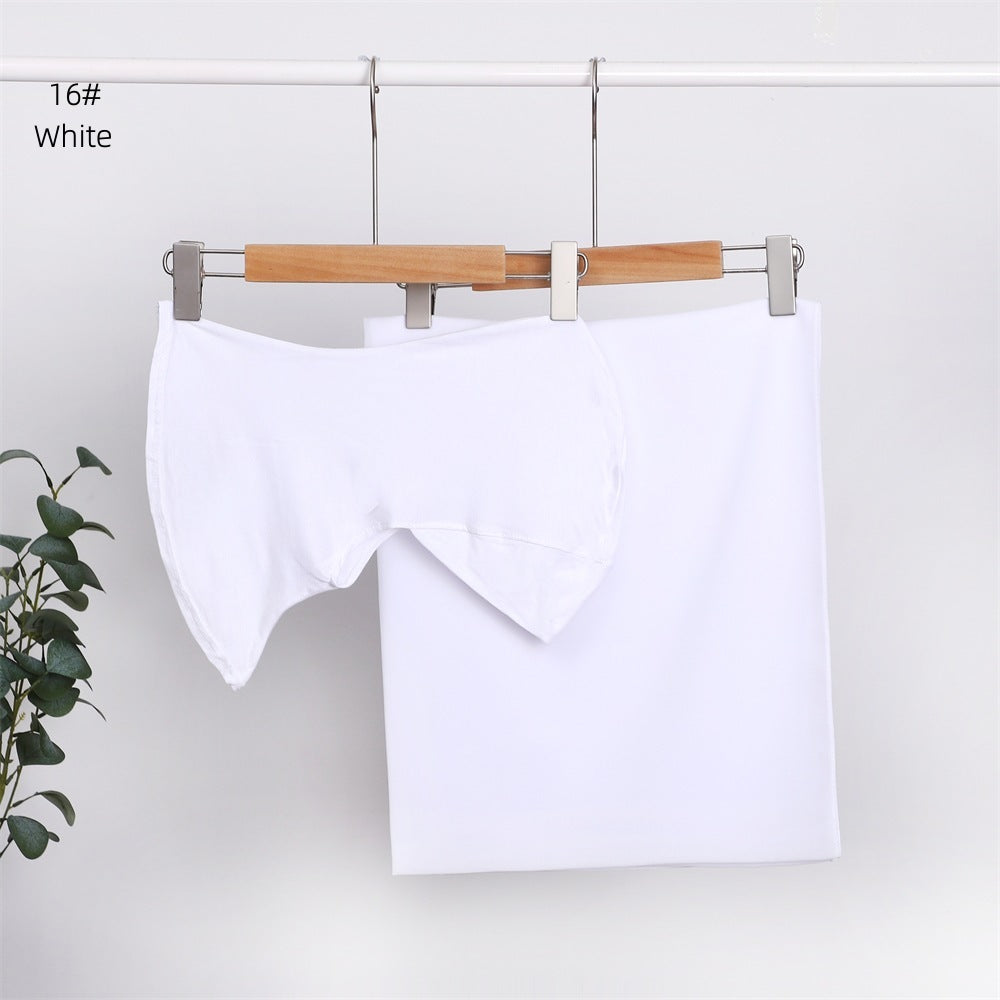 Modal Solid Color Breathable Fits Cap Pearl Chiffon Scarf