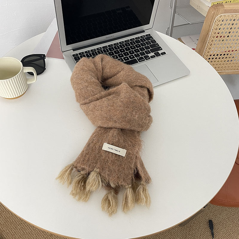 Women's Autumn And Winter Warm Wool Scarf