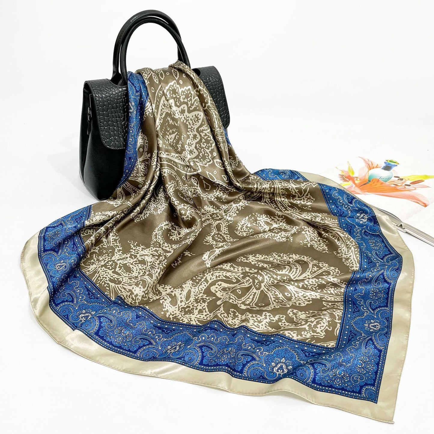 Spring And Autumn New 90cm Silk Scarf Silk Square