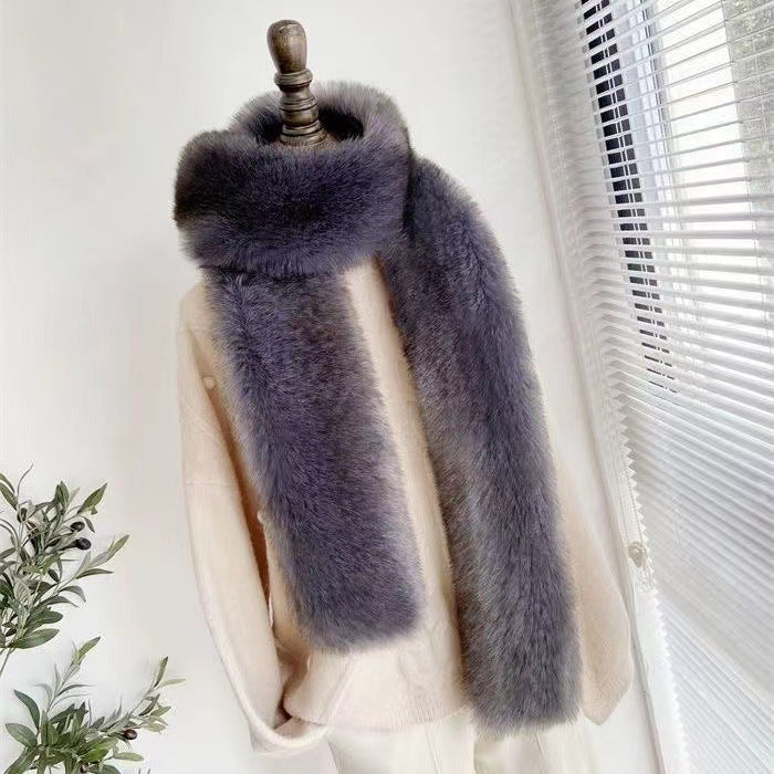 Women's Imitation Fox Fur Winter Extended Bib Shawl