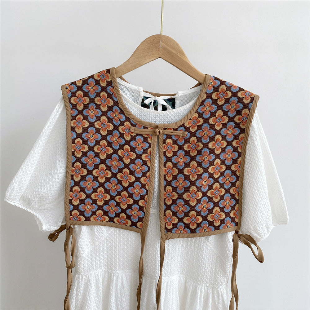 Embroidered Shoulder Scarf Small Shawl Fake Collar
