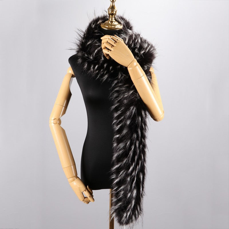 Women's Imitation Fox Fur Winter Extended Bib Shawl