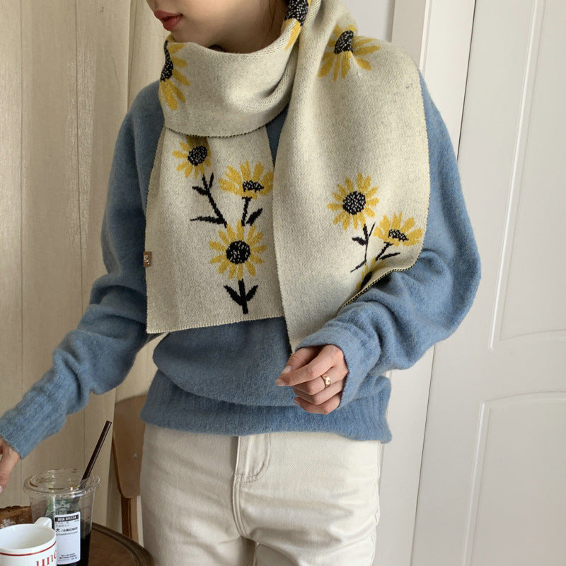 Korean Versatile Wool Scarf In Autumn And Winter