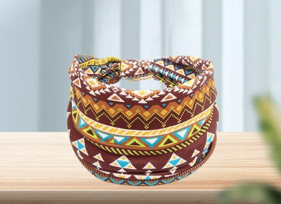Headscarf African Print Hair Band Elastic Women Sports Yoga Hair Band Wide Brim