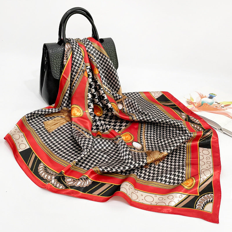 Silk Printed Scarf In Europe And America