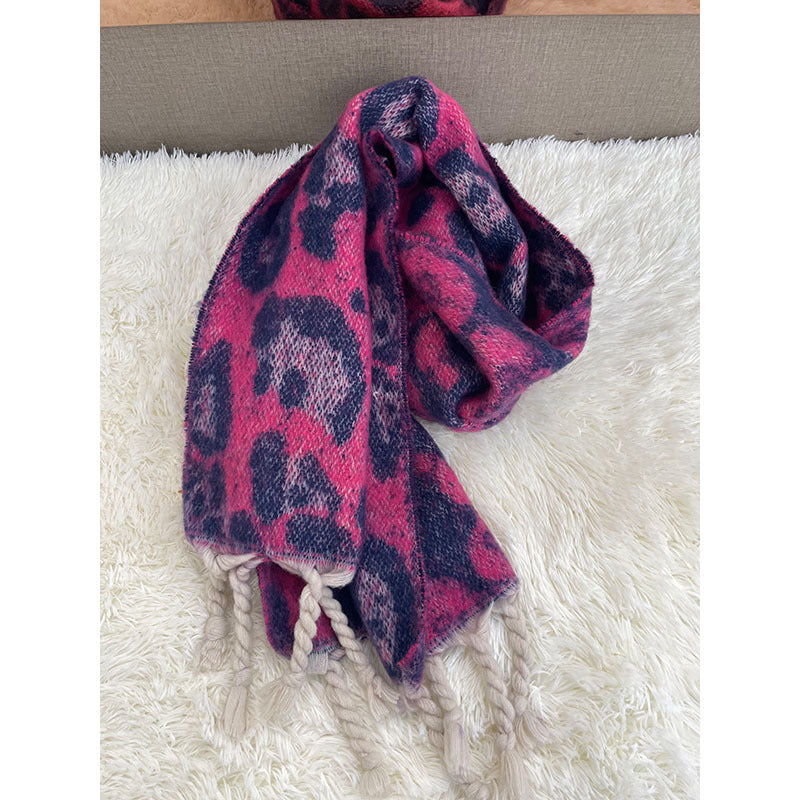 Women's Thick Fringed Houndstooth All-match Shawl Scarf