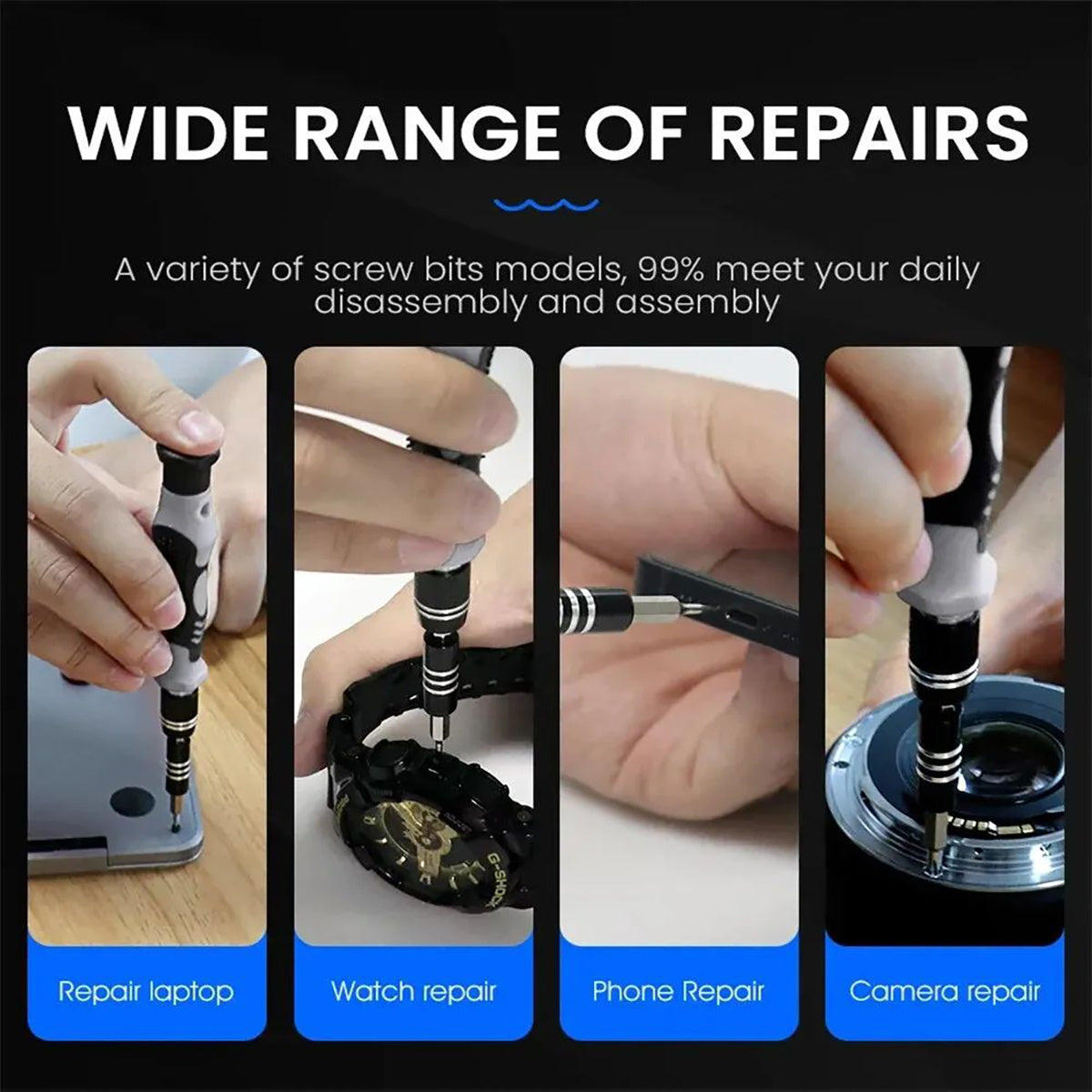 115 In 1 Precision Screwdriver Set, Super Durable Mini Professional Magnetic Repair Tool Kit, Small Screwdriver For Phone, Computer, Watch, Laptop, Macbook, Eyeglass, Electronic