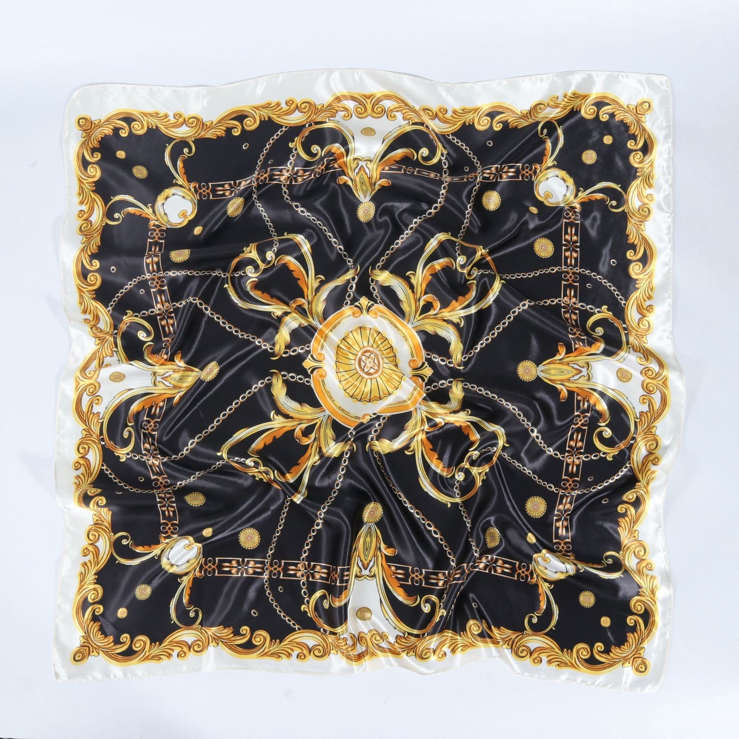 Women's Fashion Simple Satin Satin Printed Scarf