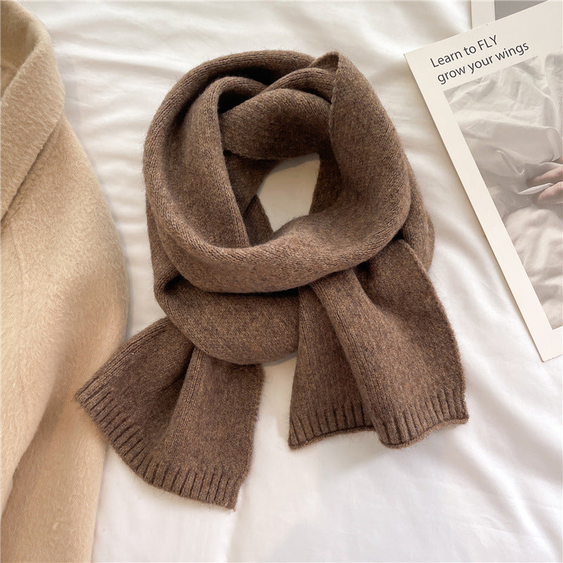 Solid Colour Versatile And Warm Autumnwinter Scarf