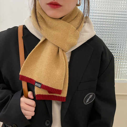 Simple And Versatile Everyday Solid Color Scarf Stitching