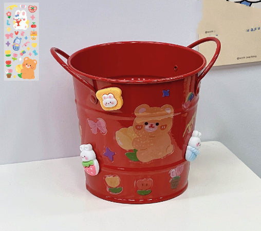 Creative Iron Art Student Desktop Storage Box