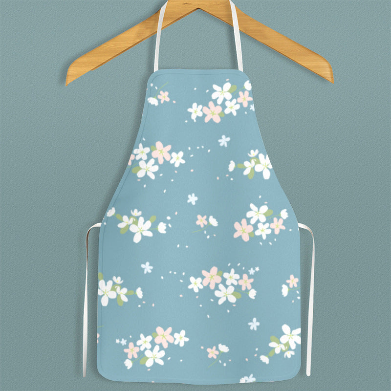 Simple Sleeveless Hanging Neck Kitchen Chores Waist Painting Baking Stain-resistant Apron
