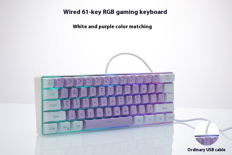 Wireless Bluetooth 61 Key Mechanical Computer Keyboard