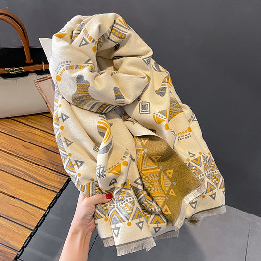 Artificial Cashmere Scarf Female Warm All-matching