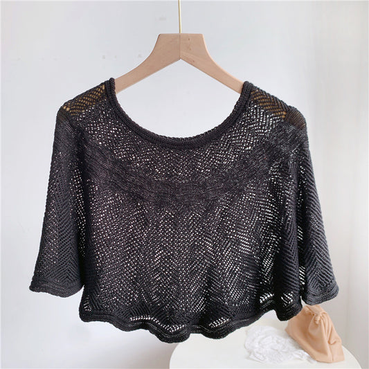 Wool Knitted Shawl With All-match Summer Decoration