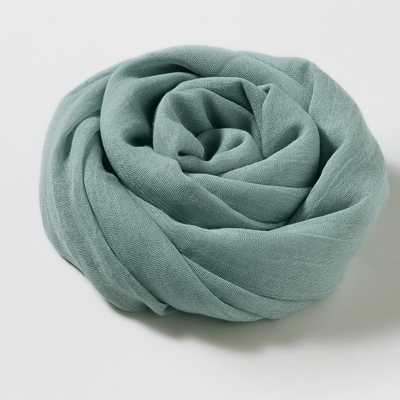 Women's Fashion Artistic Solid Color Cotton And Linen Scarf