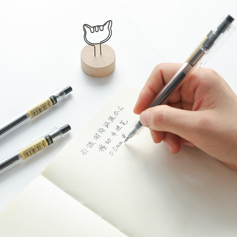 Simple Frosted Stick Retractable Gel Pen Sets