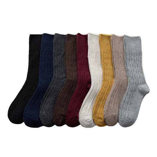 Women's Thickened Keep Warm Pure Color Retro Stockings