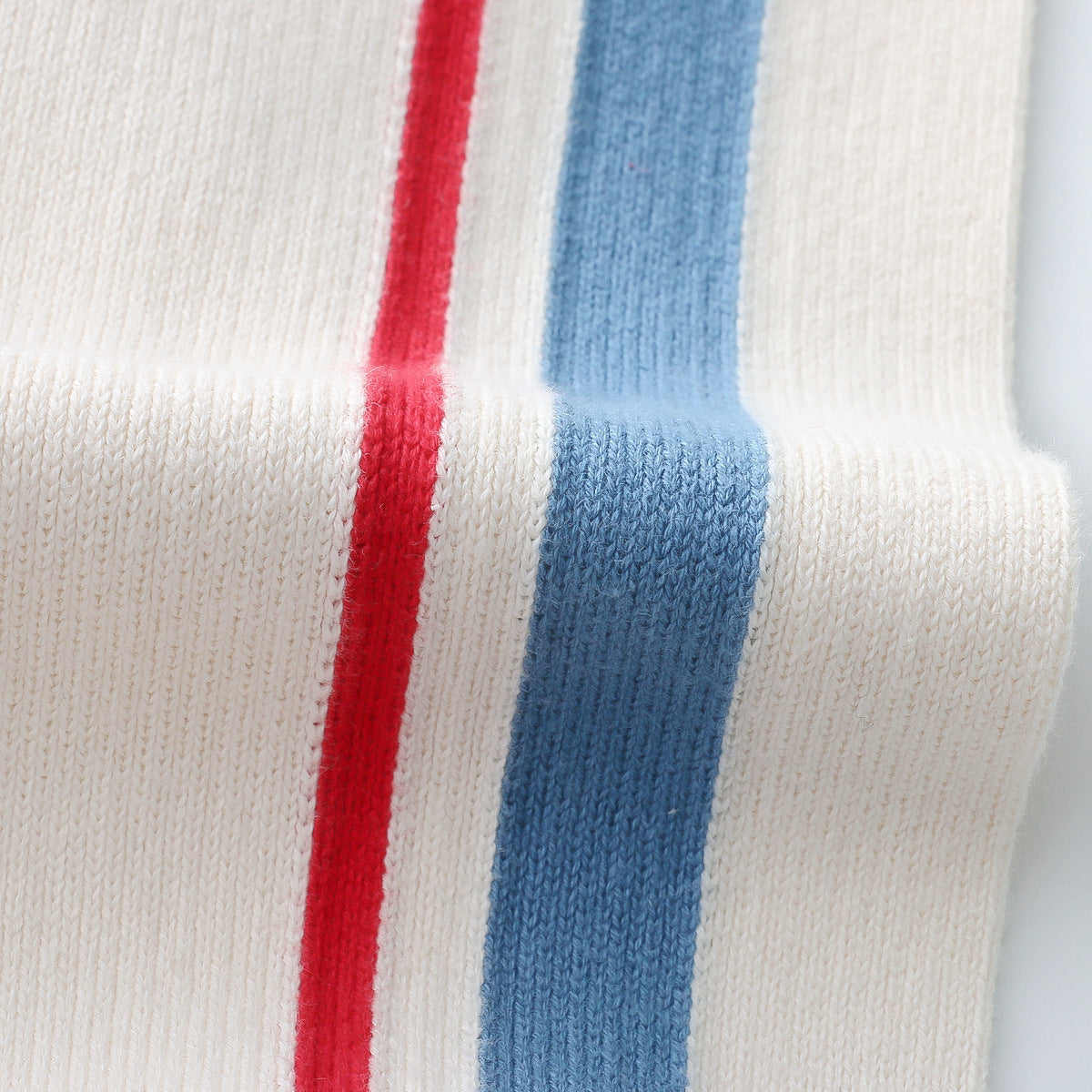 Cartoon Embroidery Contrast Color Striped Thick Thermal Knitting Scarf