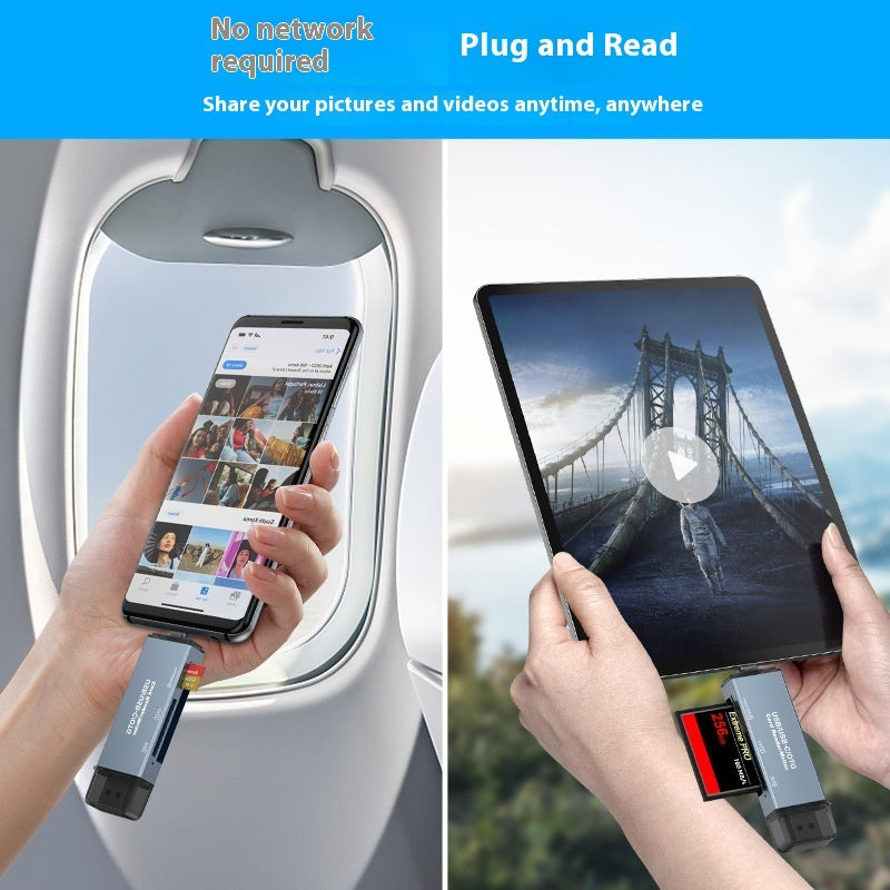 Cf Card Reader SD Car USB Three-in-one