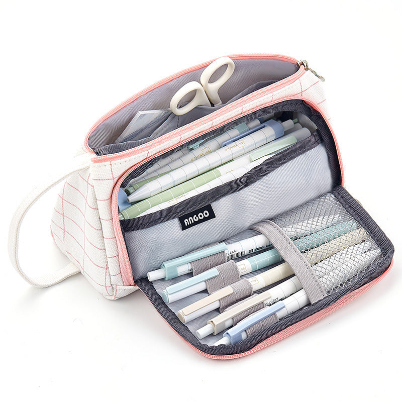 Plaid pencil case