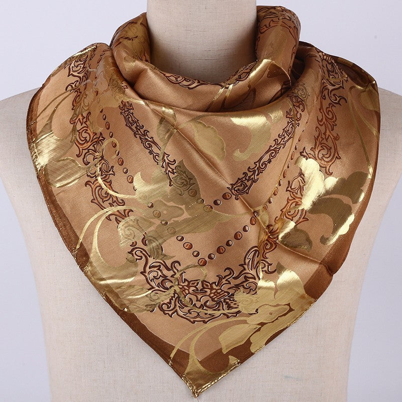 Arab women's silk scarf cover printed jacquard scarf